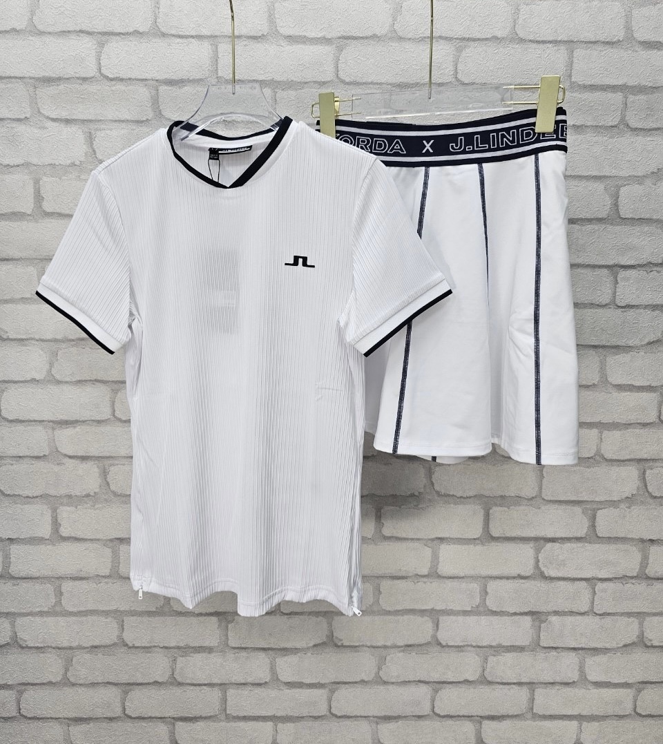 女【現貨】JL正品6折/JLindeberg PARVIN TOP /夏天羅紋V領短T卹/#30319JL,30320JL,30321JL