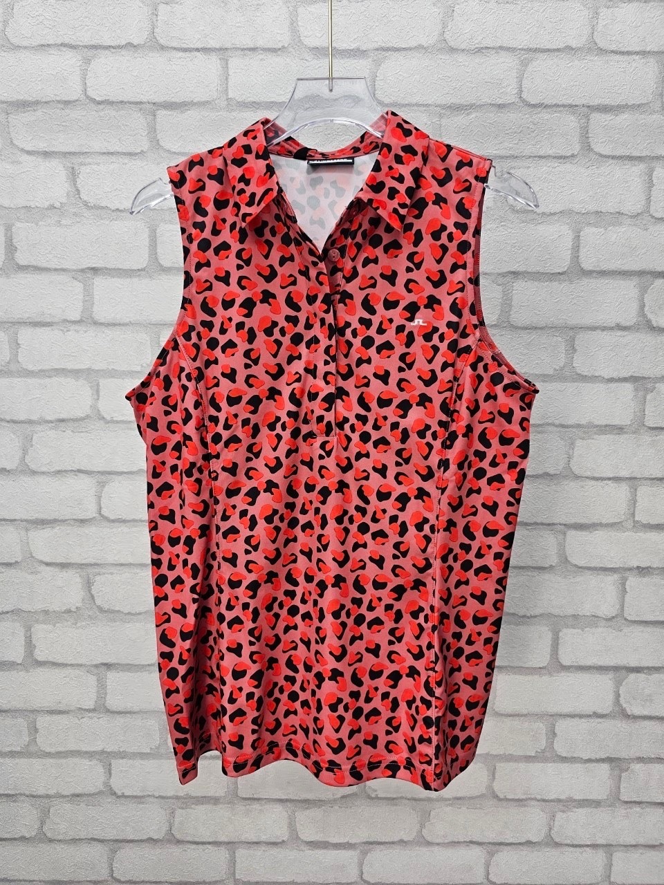 女【現貨】JL北歐品牌折扣/JLindeberg DENA PRINT SLEEVELESS GOLF TOP 斑馬紋路印花無袖/#2617JL