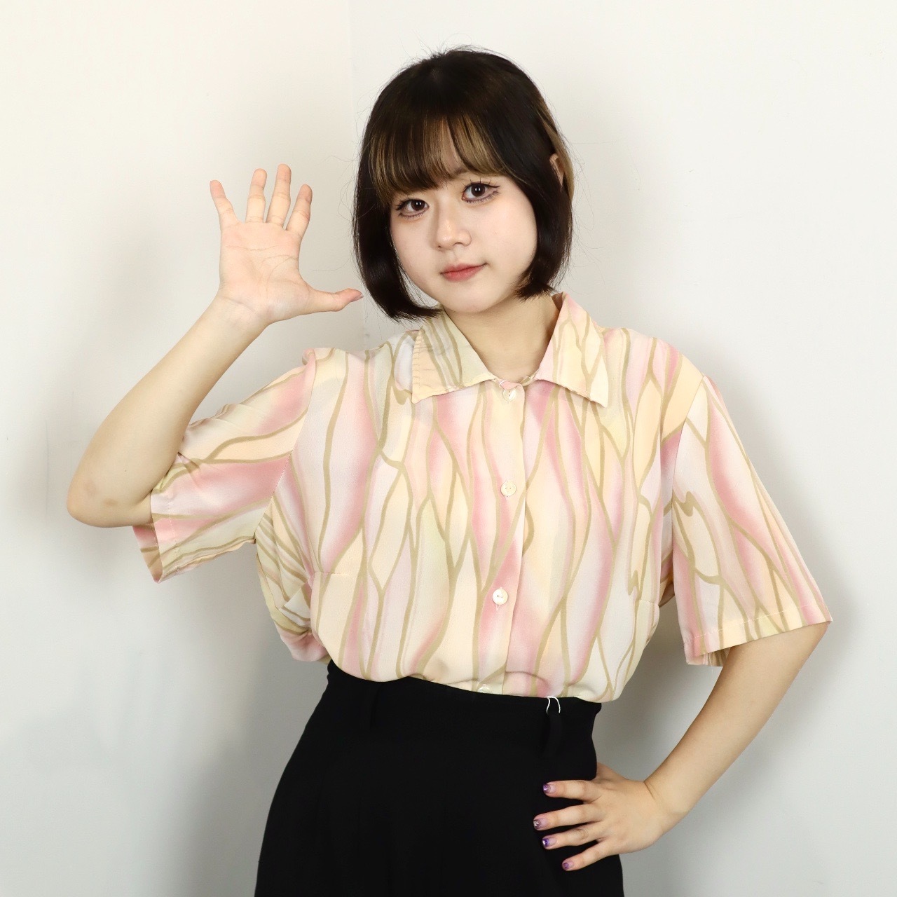 獨角獸粉色感透膚上衣