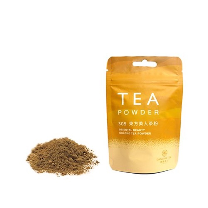 東方美人茶粉帶有濃郁茶香與淺淺蜜香，茶香層次豐富，烘茶粉推薦這款