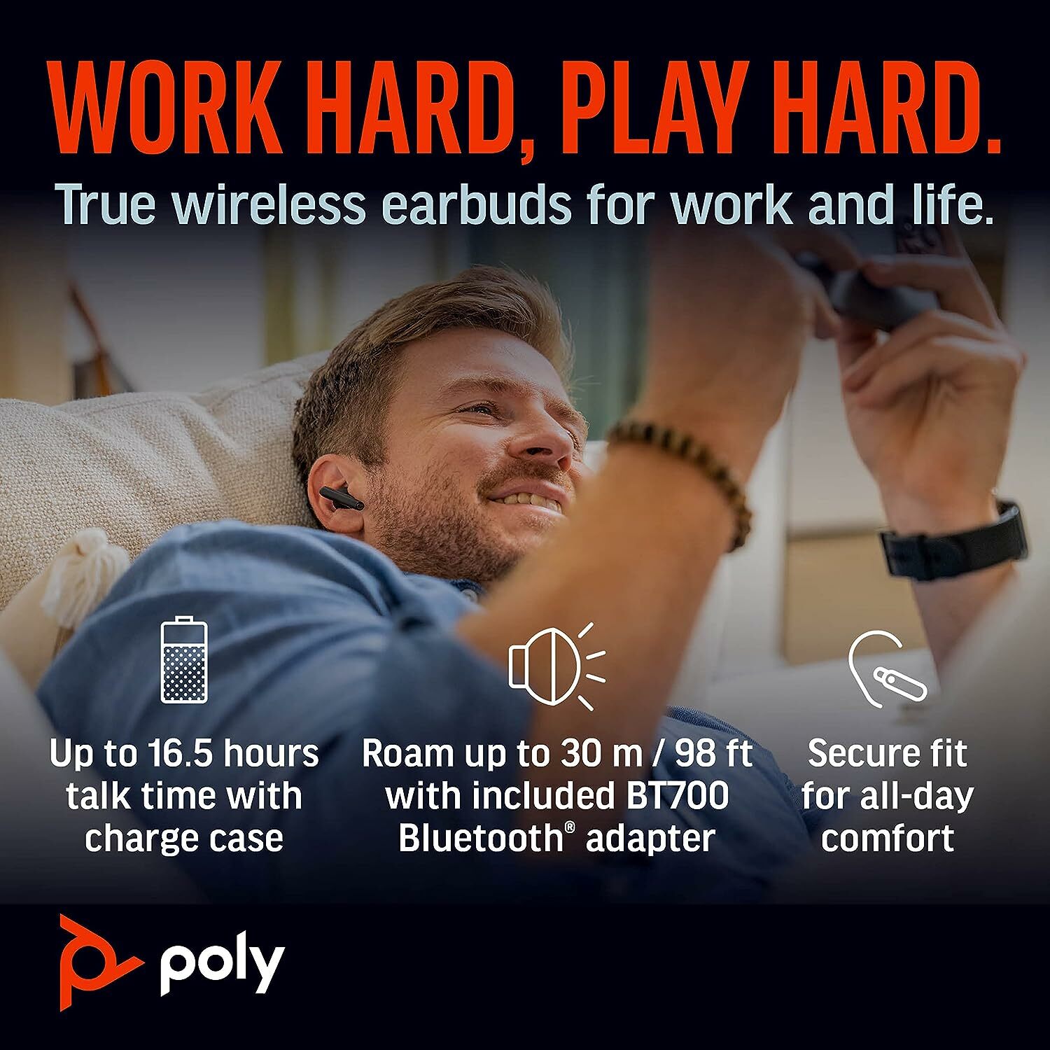 Poly Voyager Free 60+ UC True Wireless Earbuds