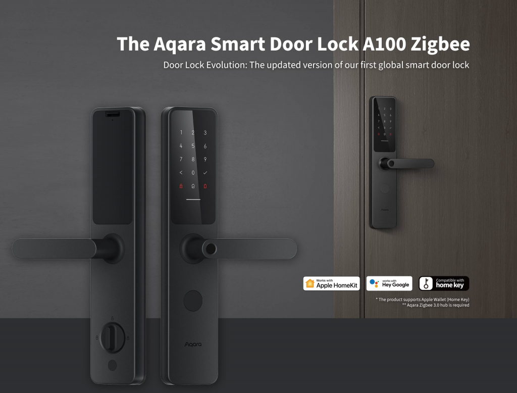 Aqara Smart Door Lock A100 Zigbee 智能門鎖 國際版【香港行貨】*包基本上門安裝*