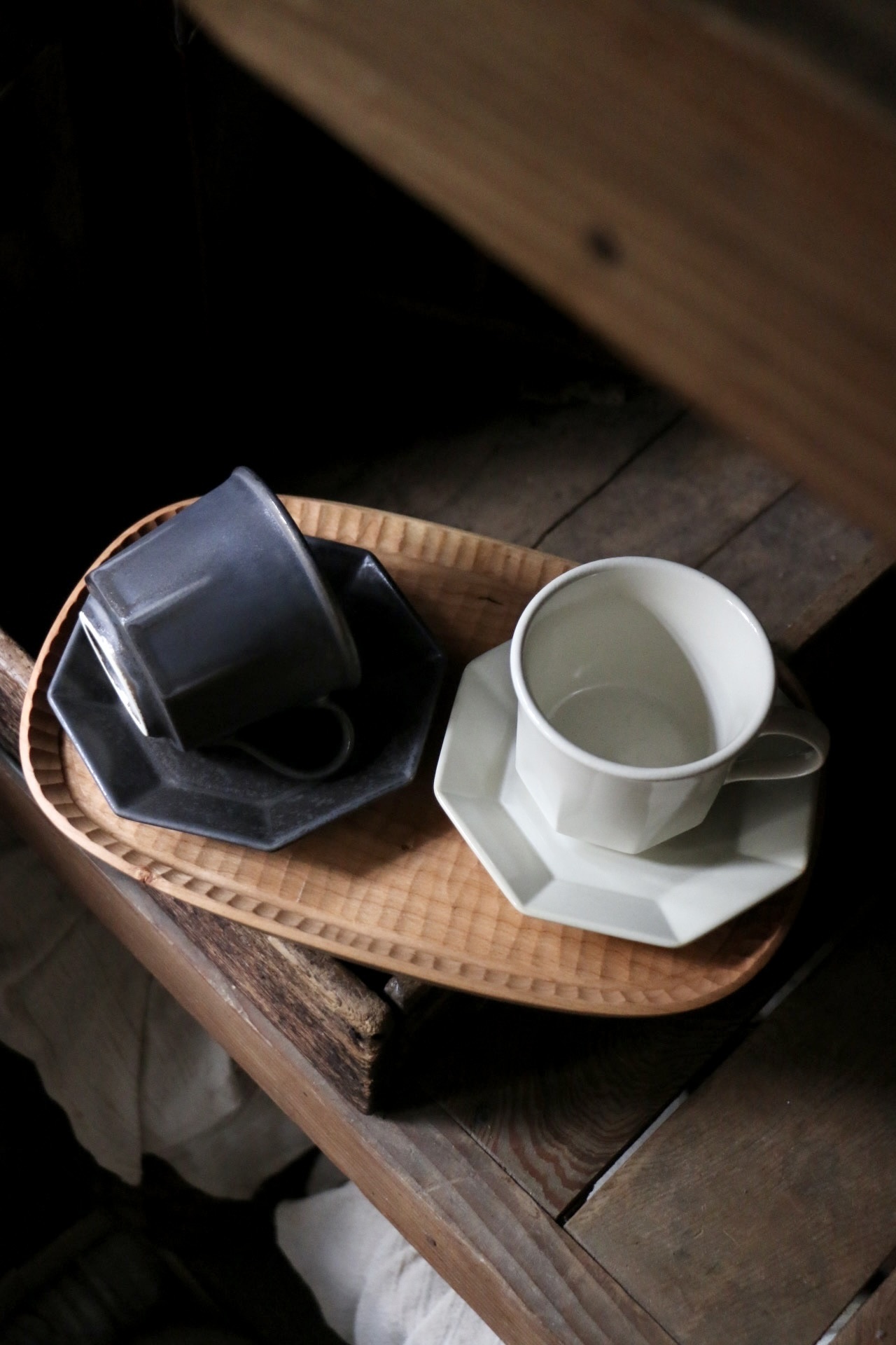 Ancient Pottery 復古刻紋杯皿組