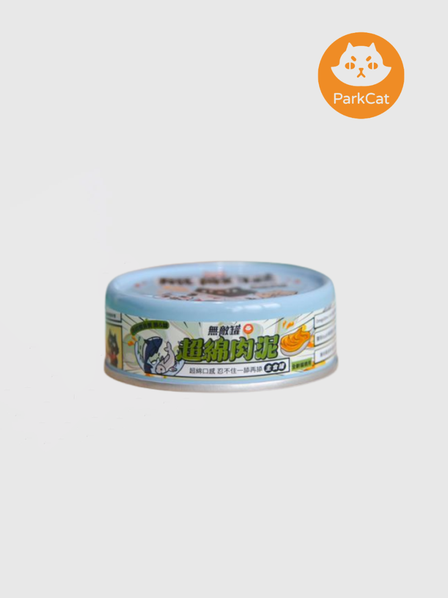 【貓樂園 ParkCat】無敵藍罐 超綿肉泥 貓咪主食罐｜海鮮雙魚餐｜器官保健