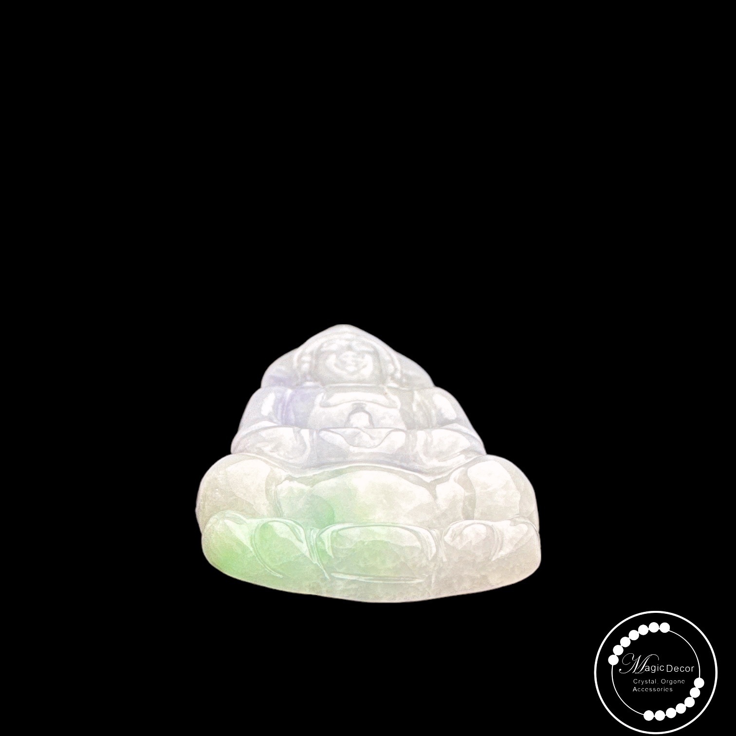 0831-a42 A貨緬甸翡翠觀音吊咀繩鏈