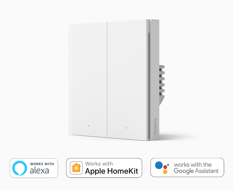 Aqara Smart Wall Switch 智能牆壁開關 H1 EU 單火線  (單/雙/三鍵版) 【香港行貨】