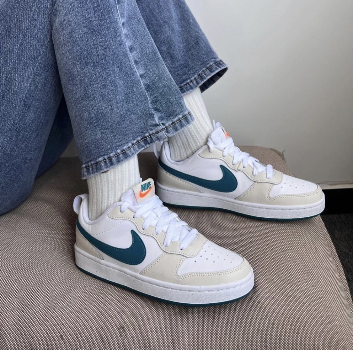 Nike Court Borough Low 2 淺奶茶色 湖水綠 皮革 小DUNK 大童款 BQ5448-017/預購