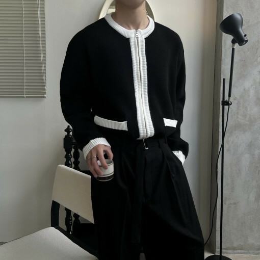 簡約小香圓領針織開衫