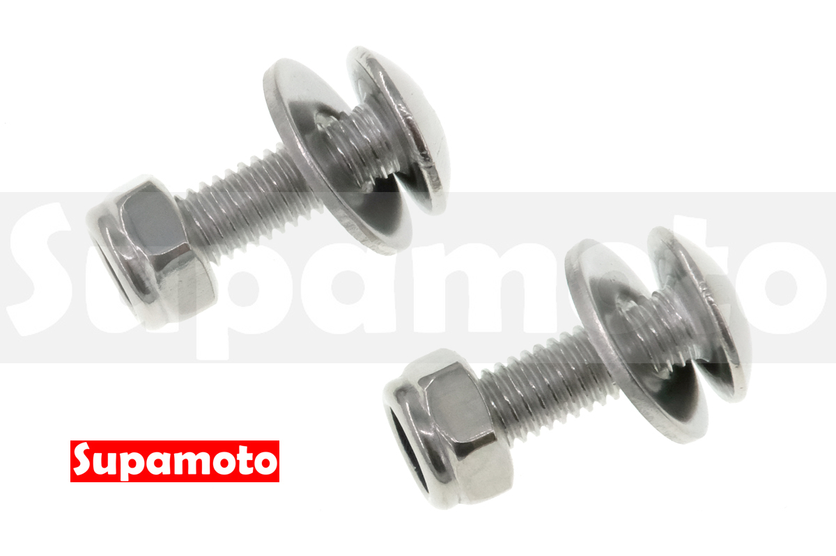 -Supamoto- 白鐵 車牌 螺絲 不鏽鋼 大牌 M6 牌架 6mm 墊片 M6*20 M6X20 十字螺絲