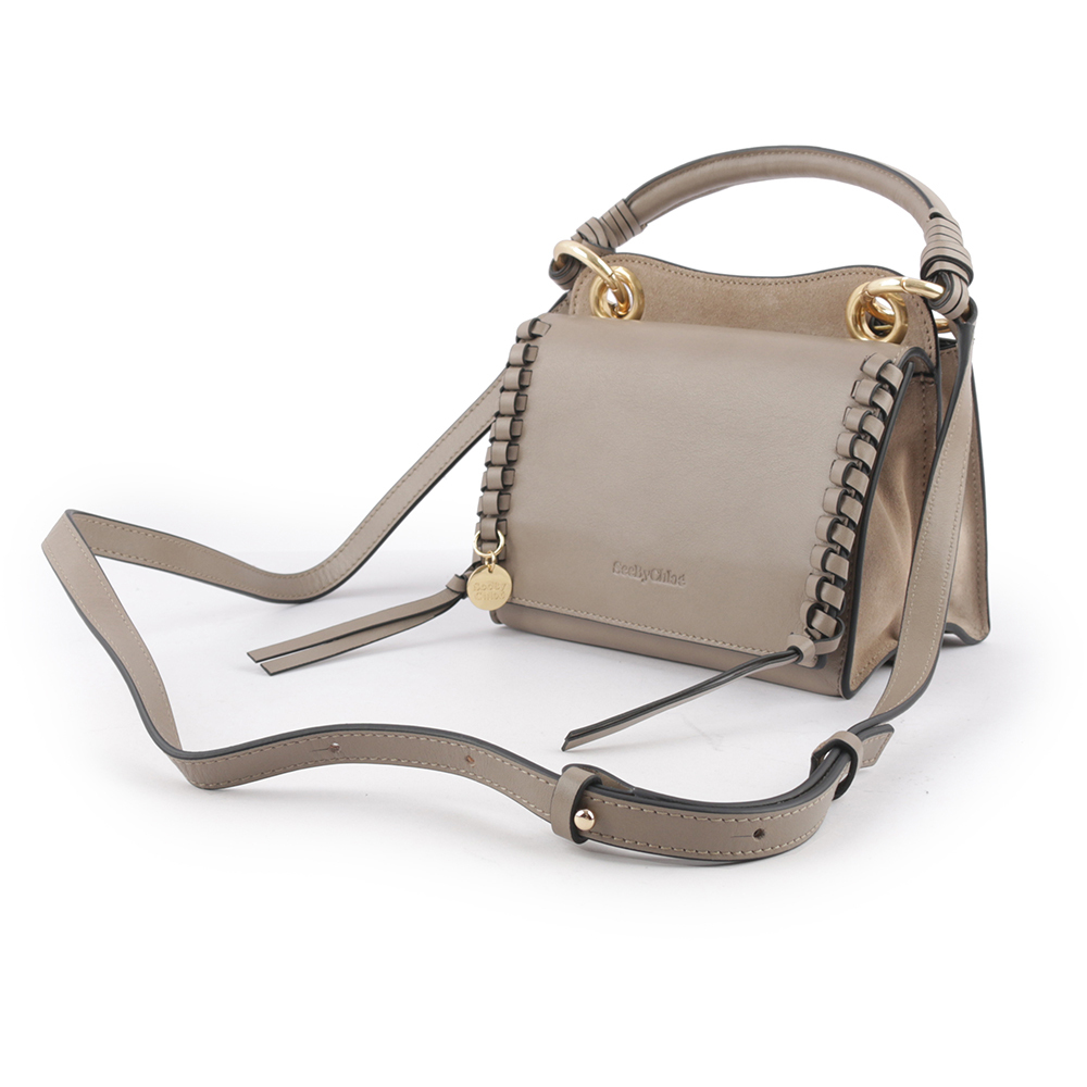 【SEE BY CHLOE】TILDA MINI 風琴式手提斜背包(灰色) CHS22ASA68C9923W