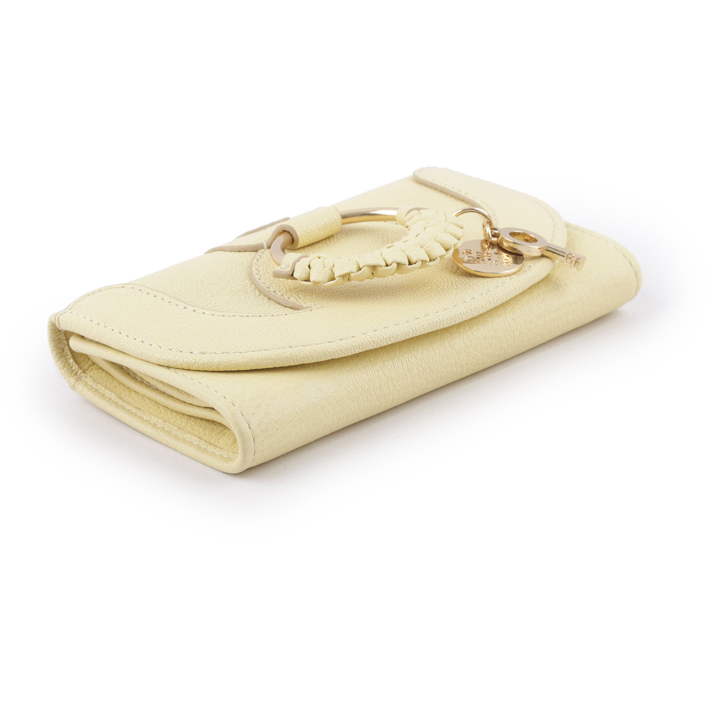 【SEE BY CHLOE】HANA系列山羊皮翻蓋中夾(黃色) CHS17WP783305718