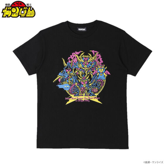 Pbandai 預訂2024/7月 SDガンダム サタンガンダム＆ブラックドラゴン＆ネオブラックドラゴン＆ドラゴンベビー Tシャツ feat.STUDIO696