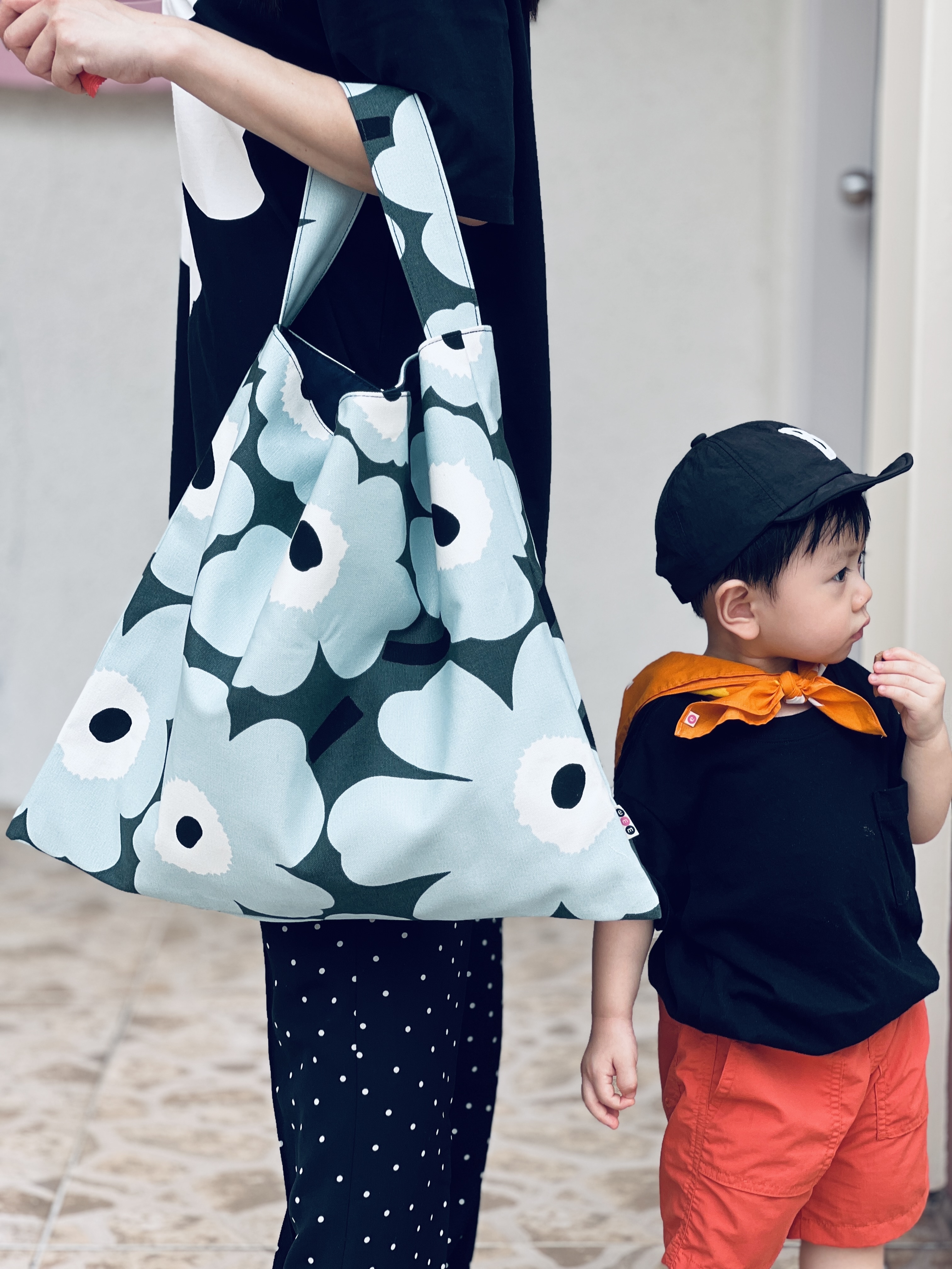 Supersize Easy tote | marimekko canvas fabric | Limited 薄荷綠Unikko