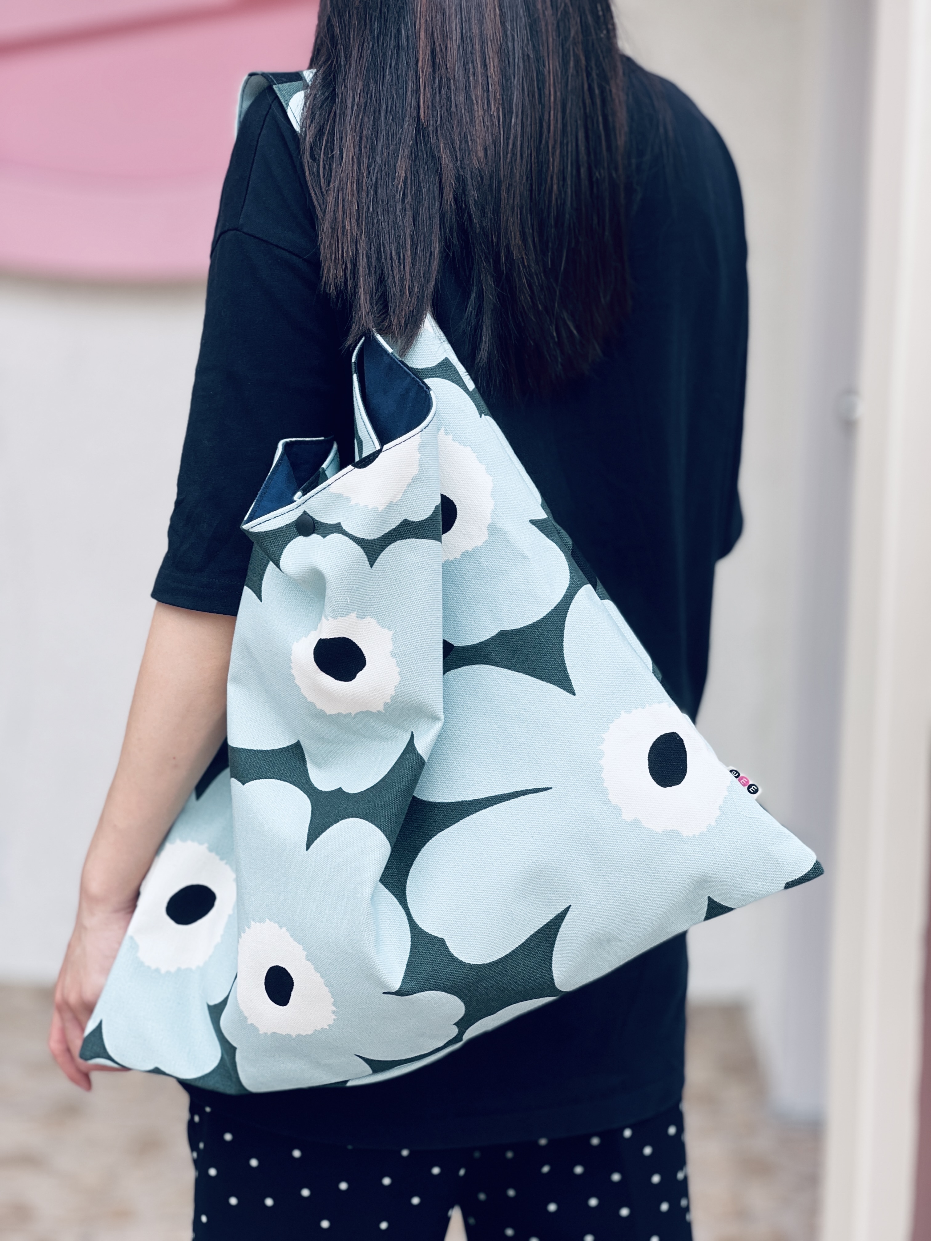 Supersize Easy tote | marimekko canvas fabric | Limited 薄荷綠Unikko