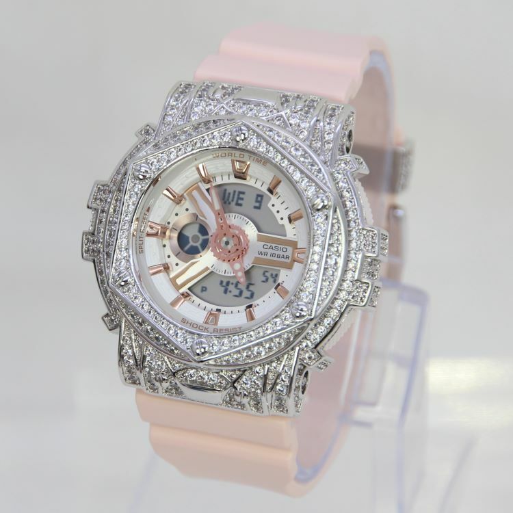 銀色 改裝手錶 BA-110RG-4A - Rokkaku