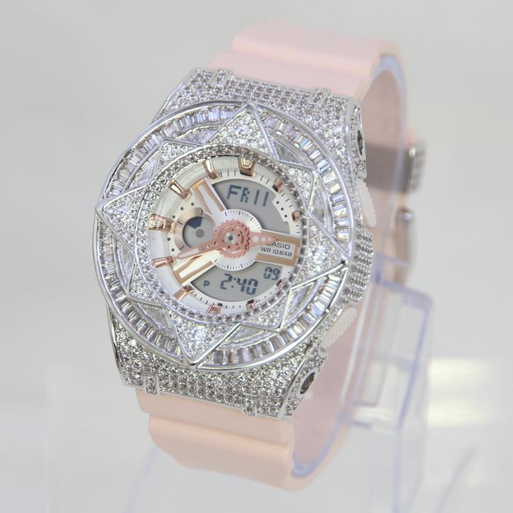 銀色 改裝手錶 BA-110RG-4A - 魔法星