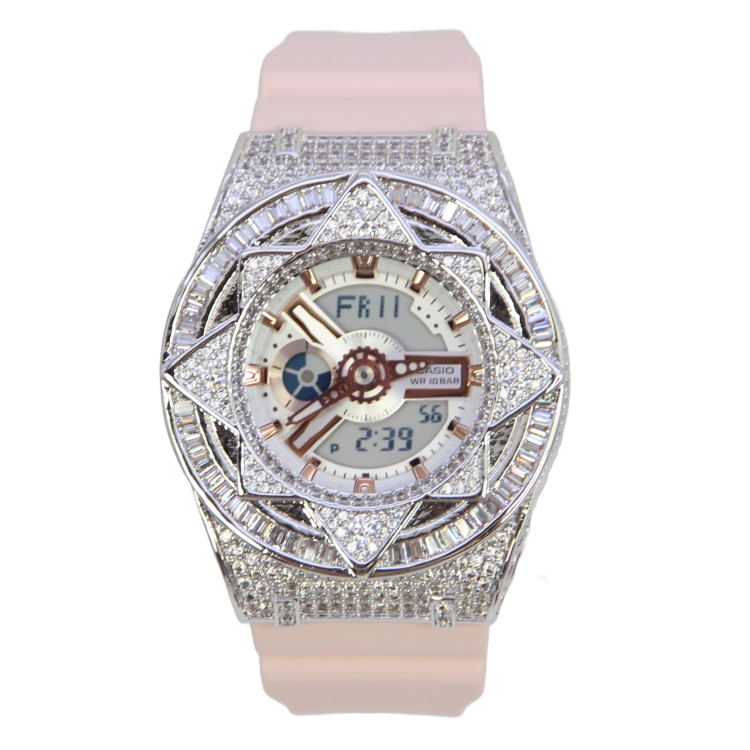 銀色 改裝手錶 BA-110RG-4A - 魔法星