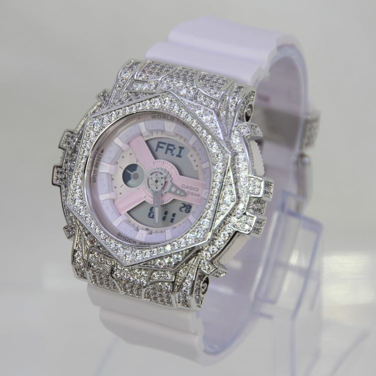 銀色 改裝手錶 BA-110-4A2 - 玫瑰