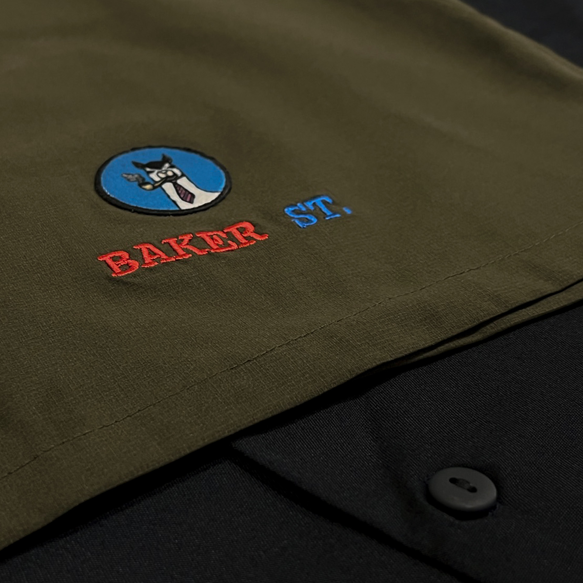 Smokin' Alpaca 藍圈煙斗多功能雙口袋落肩襯衫