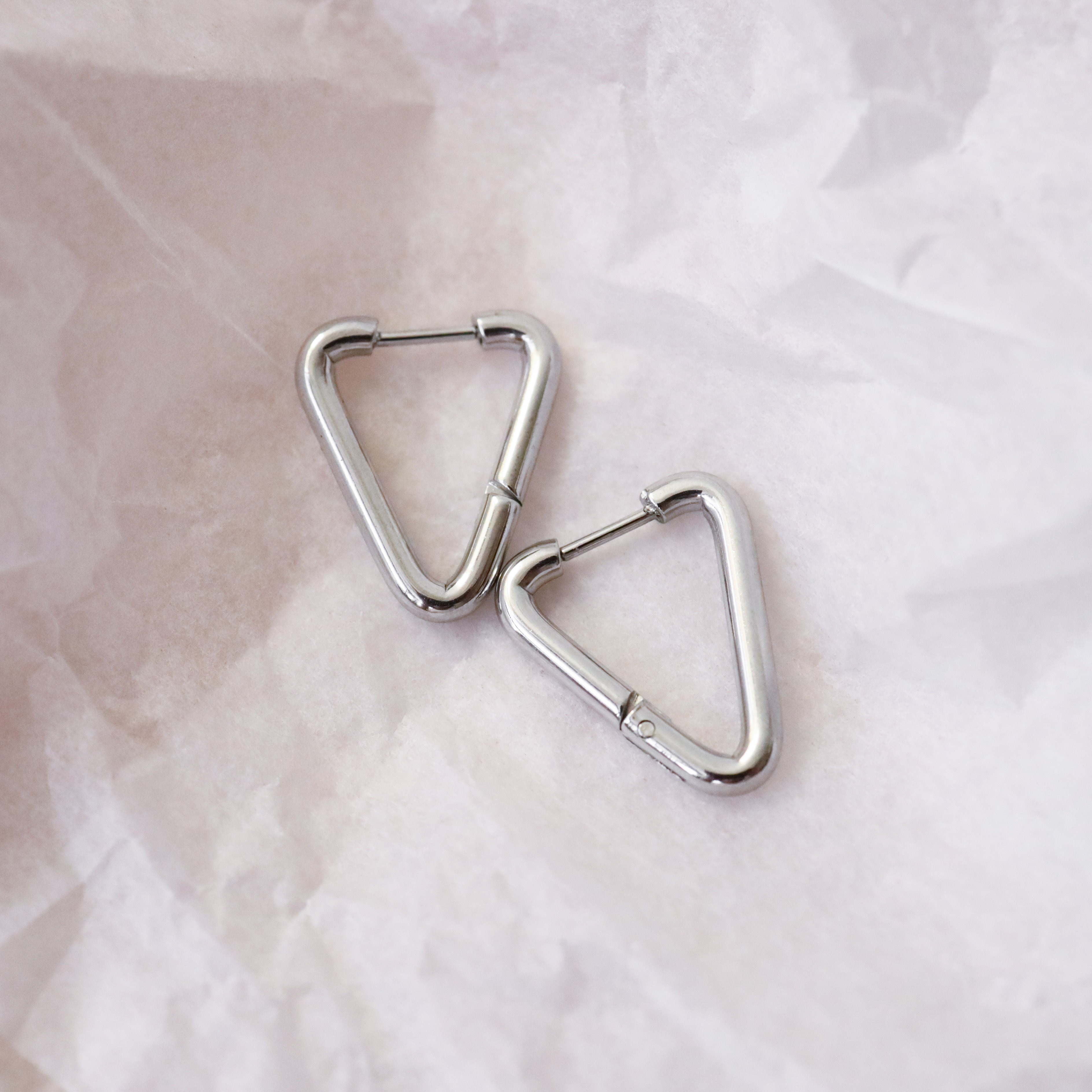 不怕水倒三角鋼耳圈