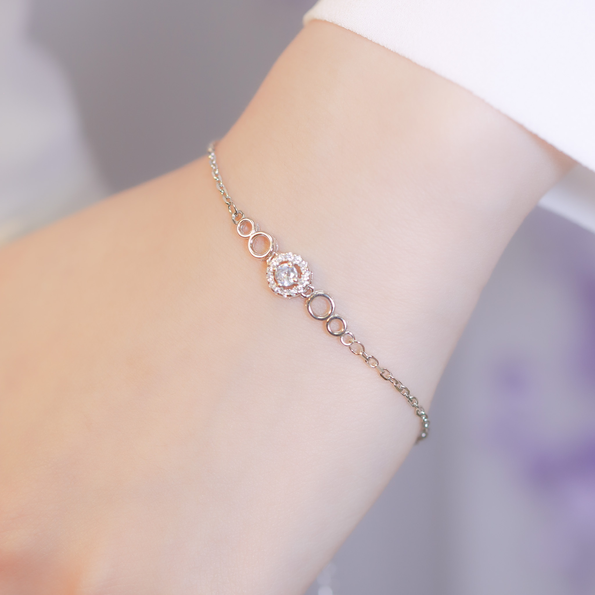 | 925 Silver・White Gold・Rose Gold | Original Heart Bracelet（Silver/Rose Gold） | BR0943 |