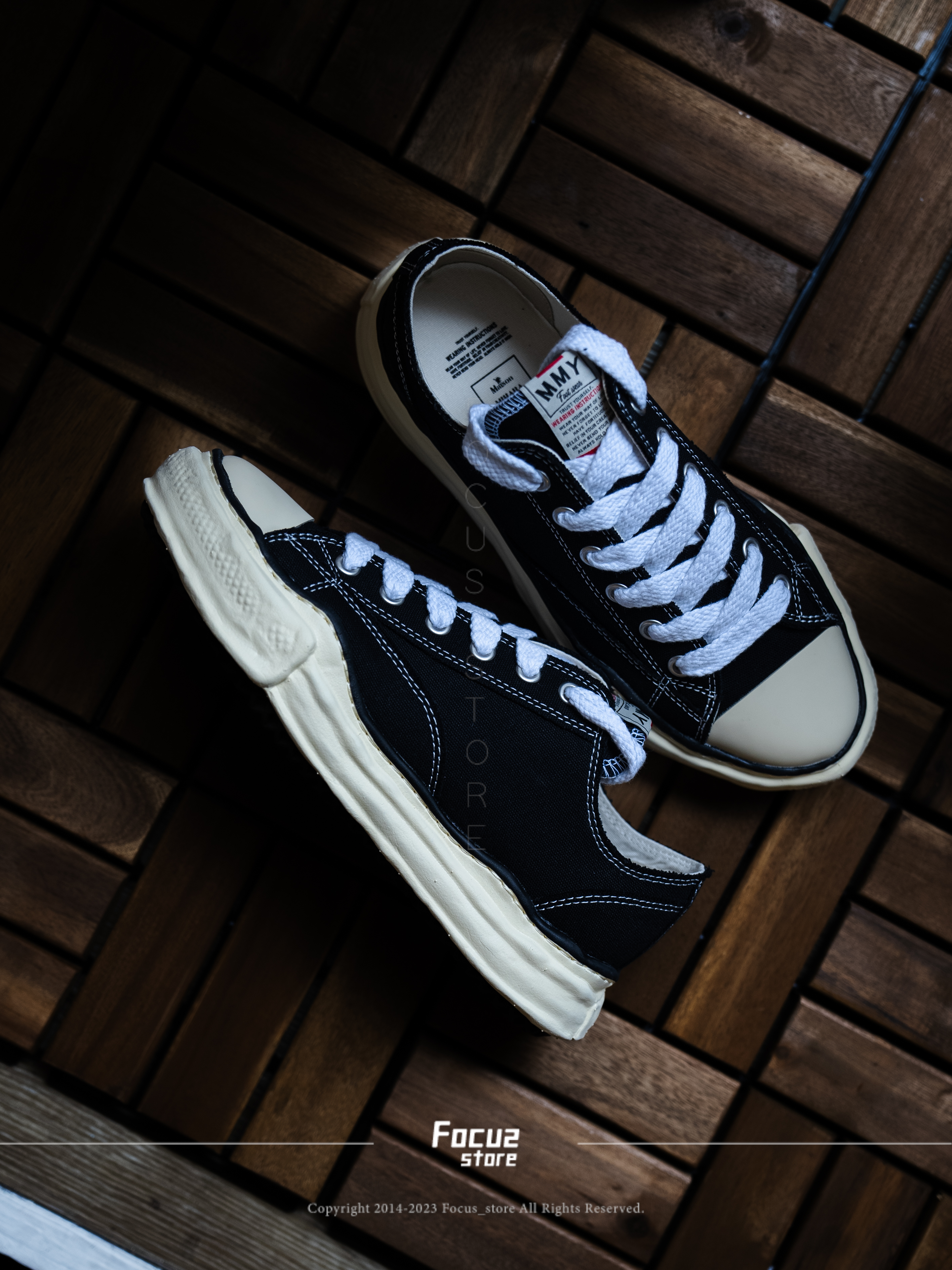 【Focus Store】現貨秒發 Maison Mihara Yasuhiro Peterson VL OG Sole Canvas Low-top "Black" 黑色 奶油底 A09FW733