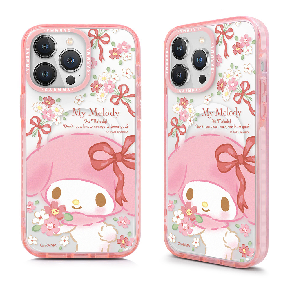 My Melody iPhone 15系列 磁吸款保護殼 幸福小花園