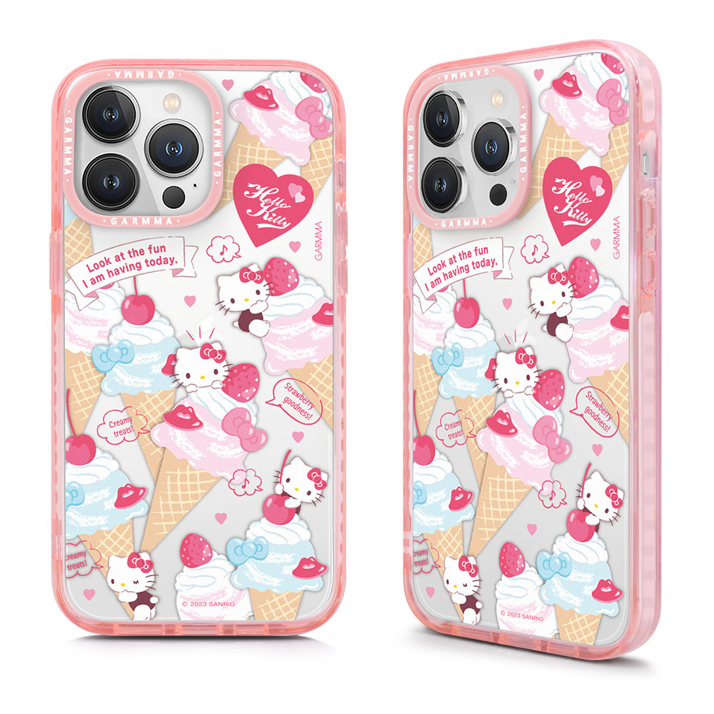 Hello Kitty iPhone 15系列 經典款保護殼 甜蜜冰淇淋