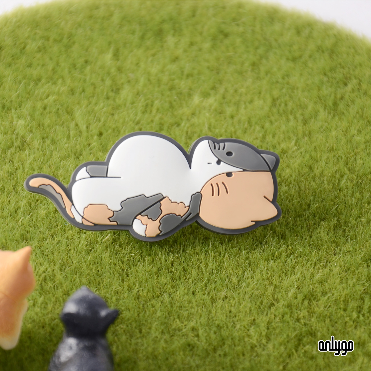 まったり動物マグネット（三華猫）