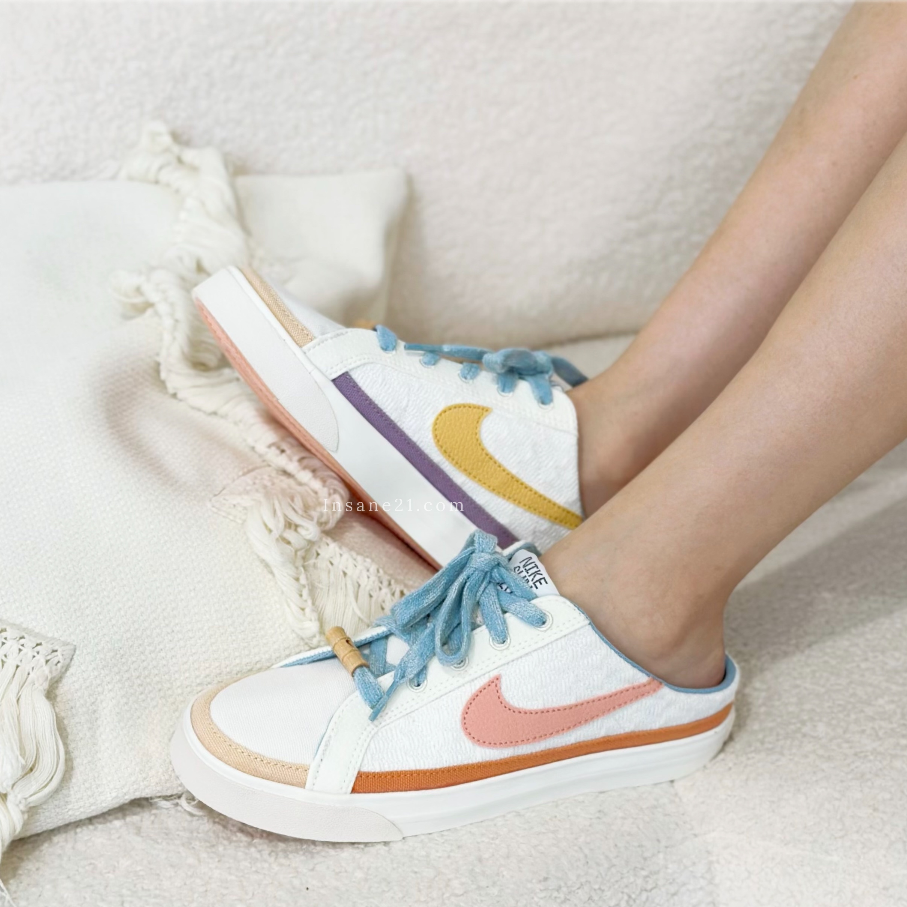 NIKE COURT LEGACY MULE 米白粉紅鴛鴦https://www.google.com/se