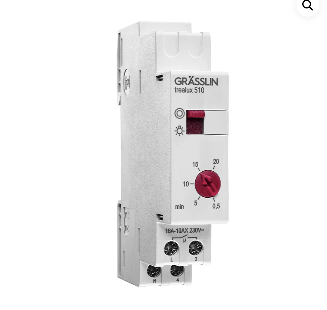 GRASSLIN 18.13.0016.1數字計時器，計時器，trealux 510，DIN 導軌安裝