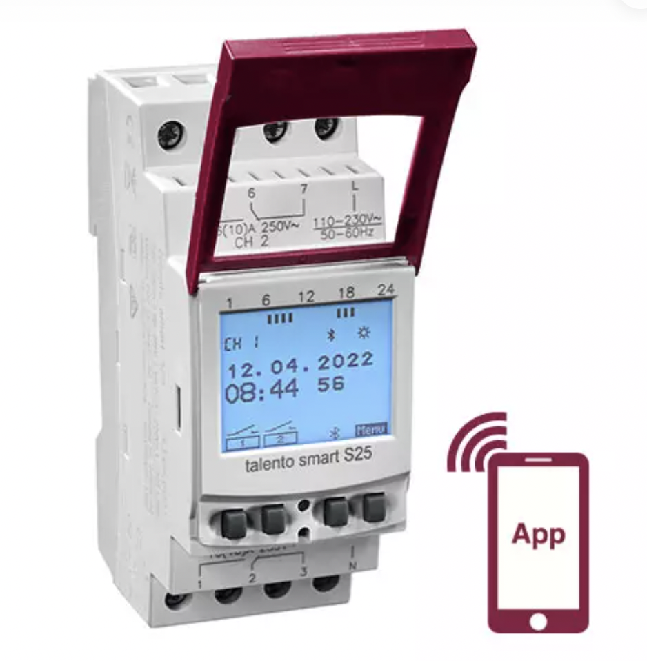 GRASSLIN 43.04.0001.1 數字定時器，TALENTO SMART S25，DIN 導軌安裝