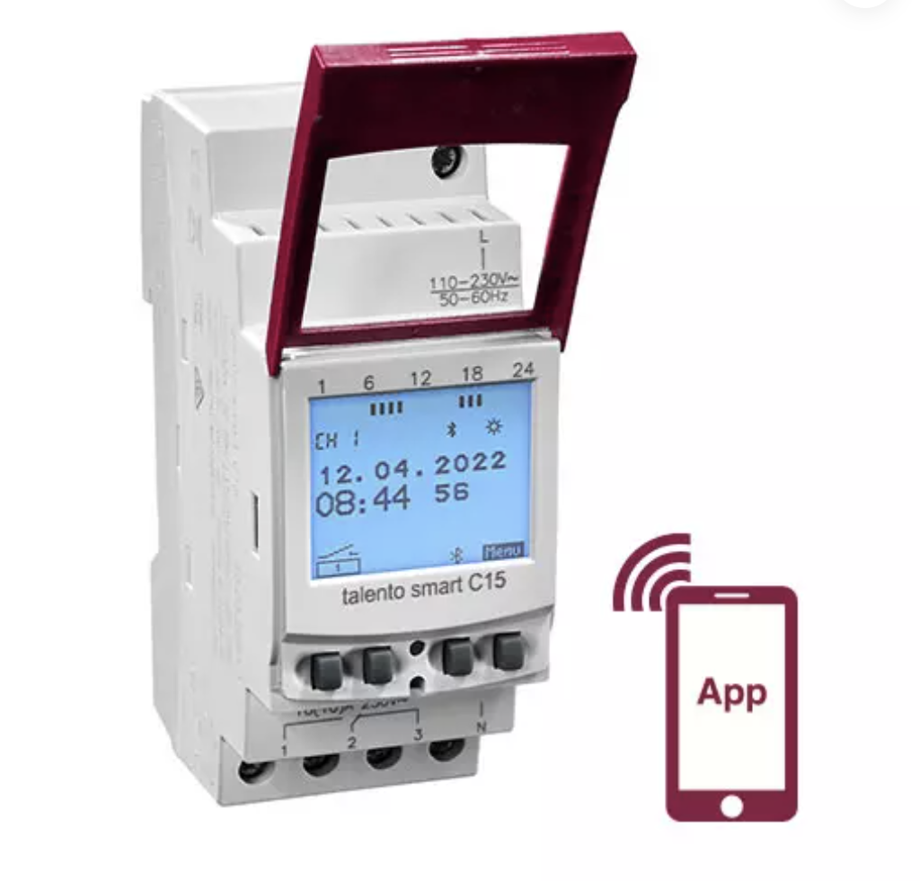 GRASSLIN 43.03.0001.1 數字定時器，TALENTO SMART C15，DIN 導軌安裝