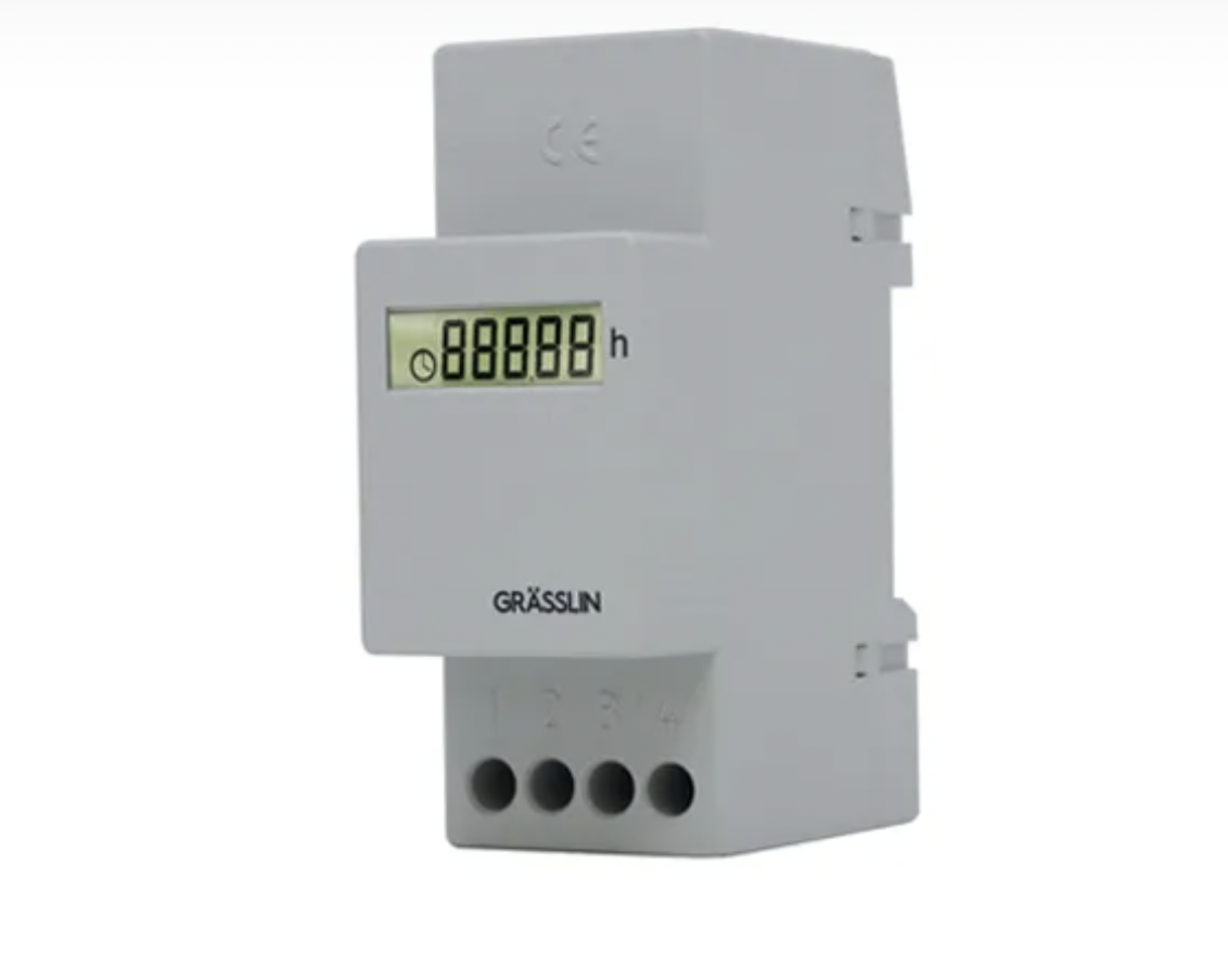 GRASSLIN 05.25.0007.1 小時計數器，TAXXO 9403，DIN 導軌安裝