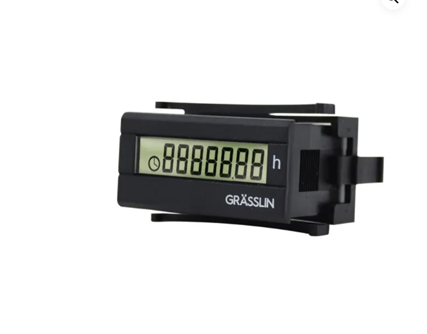 GRASSLIN 05.25.0006.1 小時計數器，TAXXO 9612 (12-24 VDC)，前面板安裝，黑色
