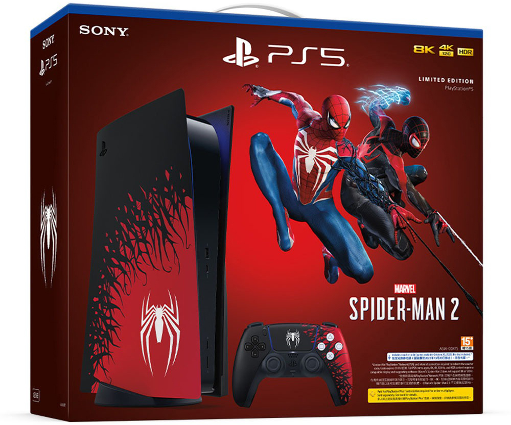 PS5 PlayStation 5 台灣專用機 光碟版《漫威蜘蛛人 2》特仕款