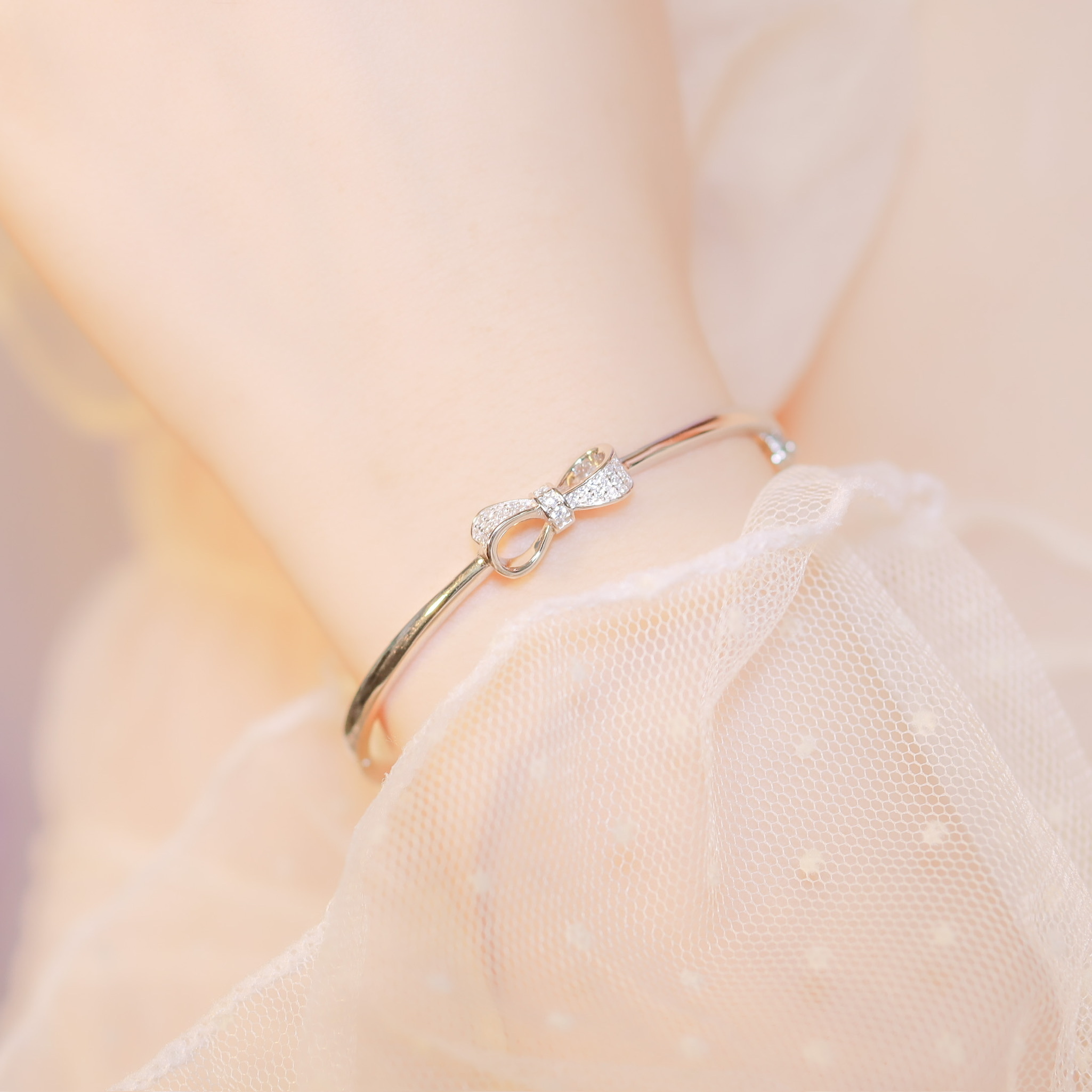 | 925 Silver・ White Gold | Wish Knot Bracelet | BR0657 |