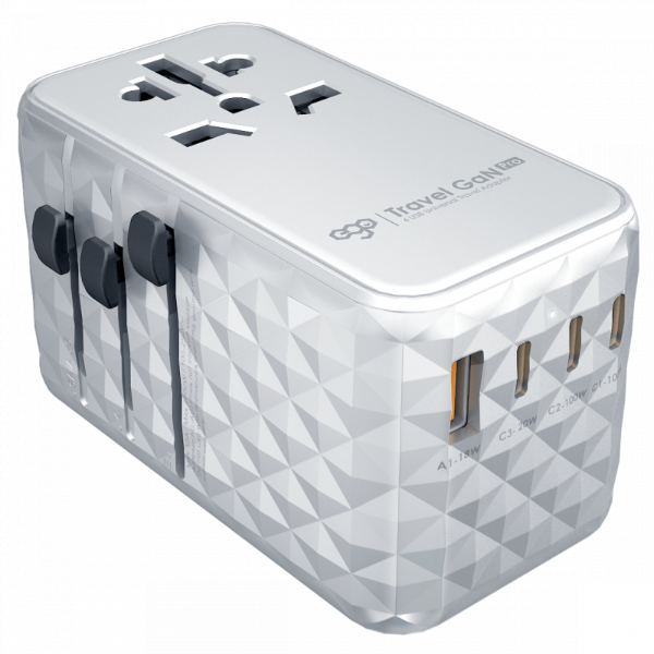 EGO 120W Travel 氮化鎵Pro 4USB 旅行轉換插頭
