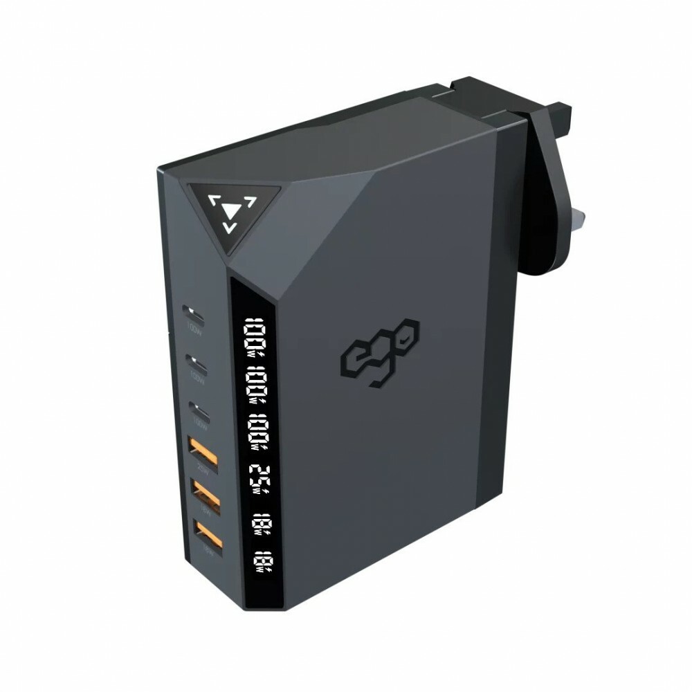 EGO EXINNO 180W 即時輸出顯示 6洞USB充電器