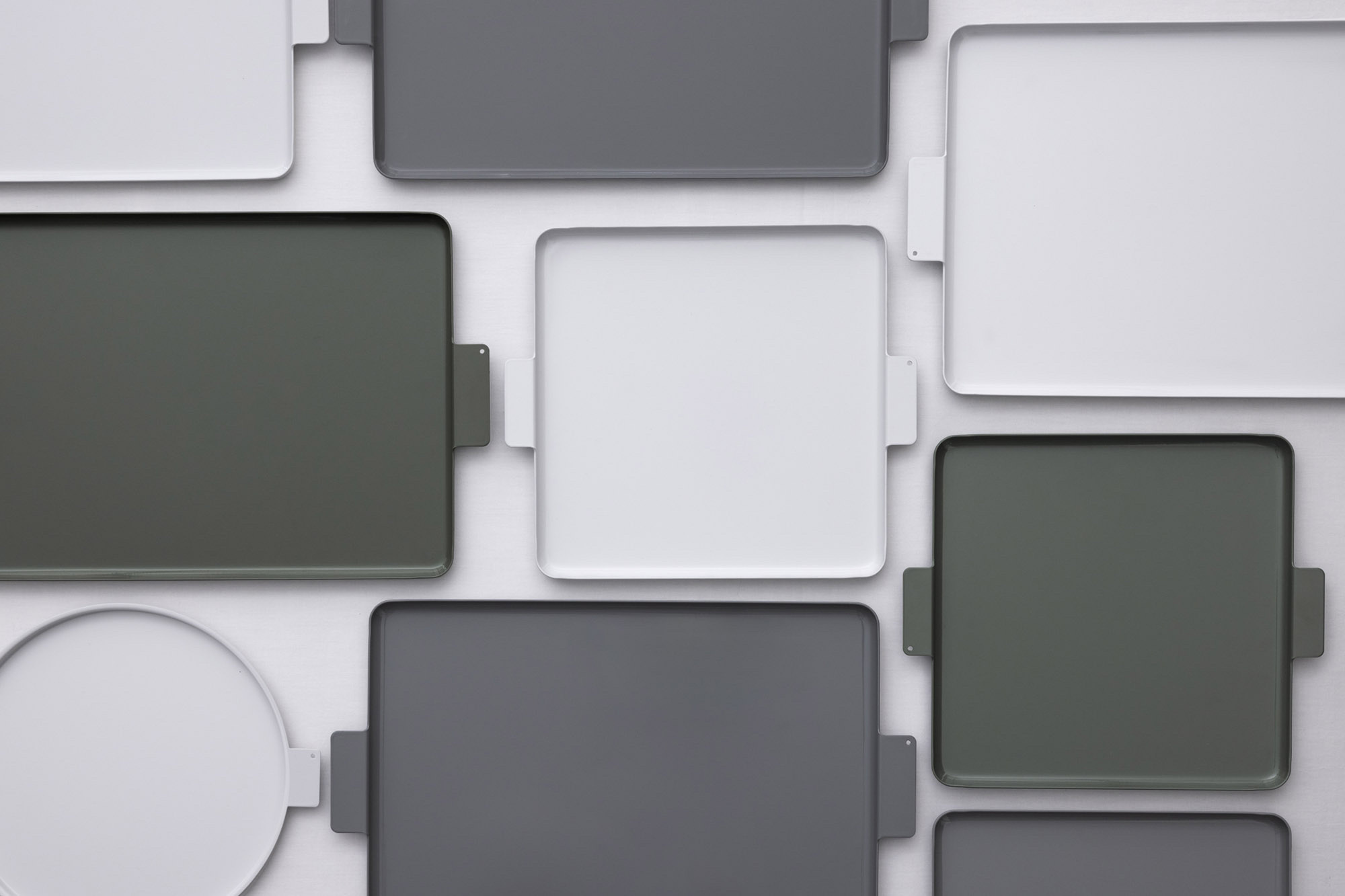 yumiko iihoshi porcelain aluminum tray 方形雙耳托盤 日本製