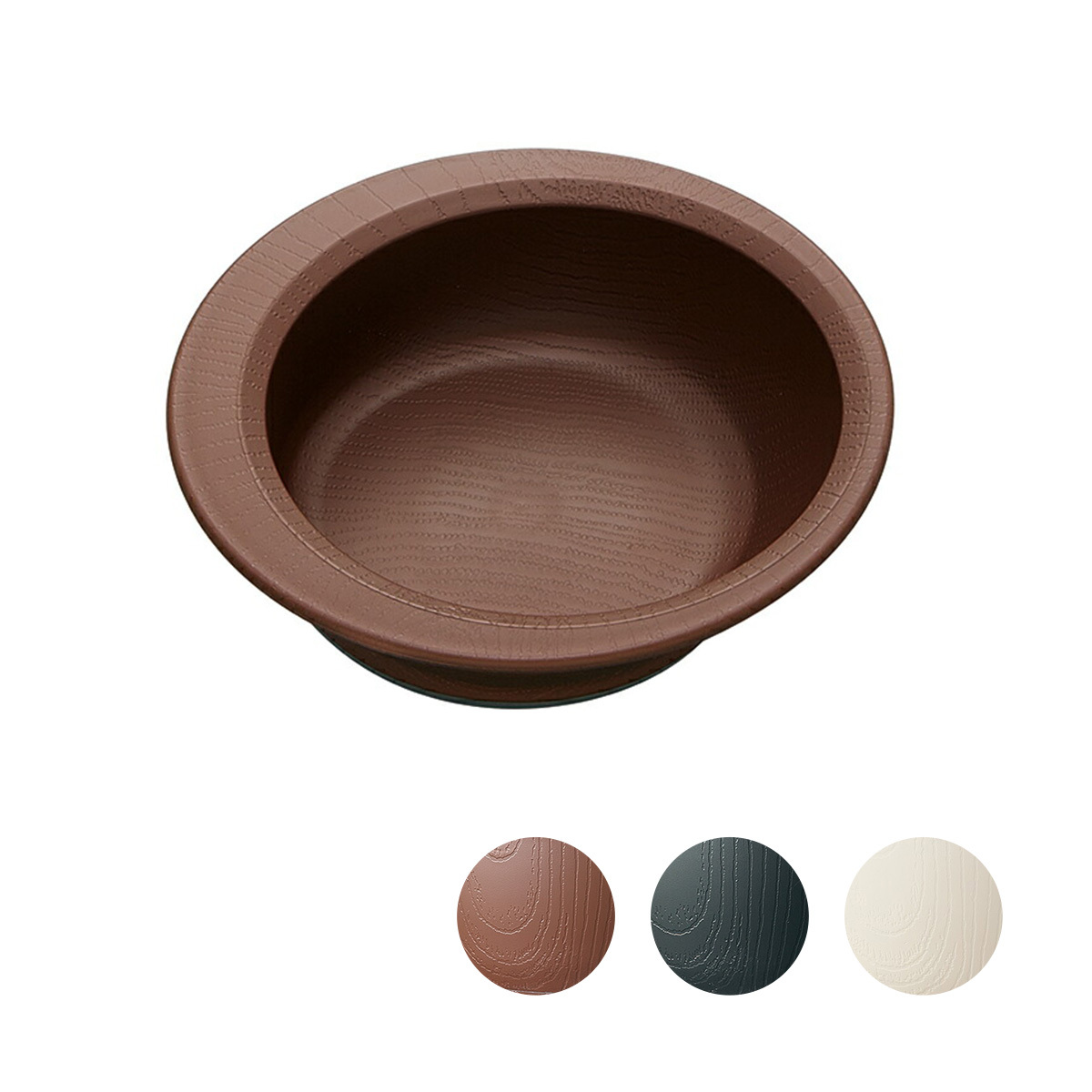 RESIN WOODGRAIN RICE BOWL