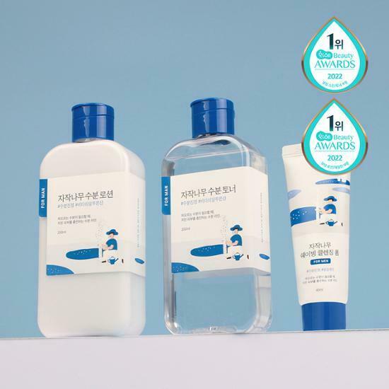 Round Lab For Men Birch Juice Moisturizing Toner + Lotion 200ml [Olive Young Planning Set]