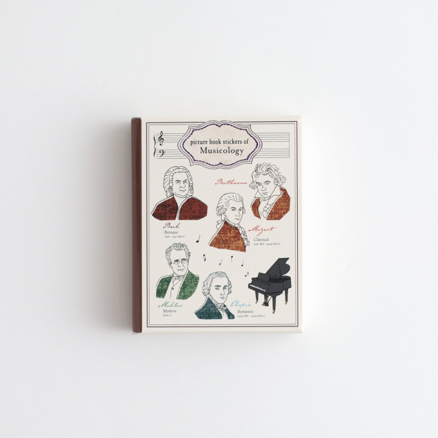 音樂學圖鑑 26枚書型貼紙組｜日本STUDY HOLIC
