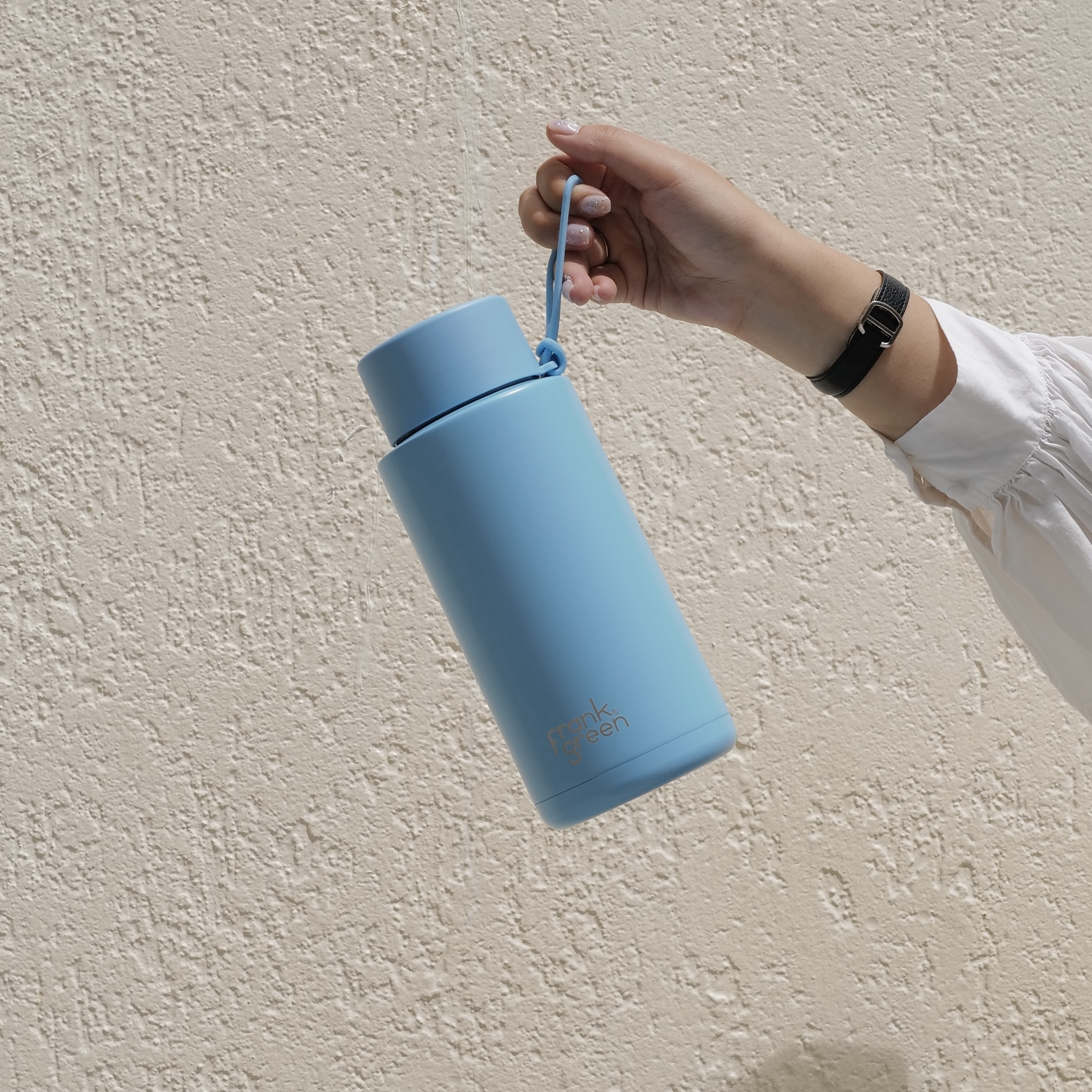 Sky Blue Ceramic Reusable Bottle - 34oz / 1,000ml | FRANK GREEN