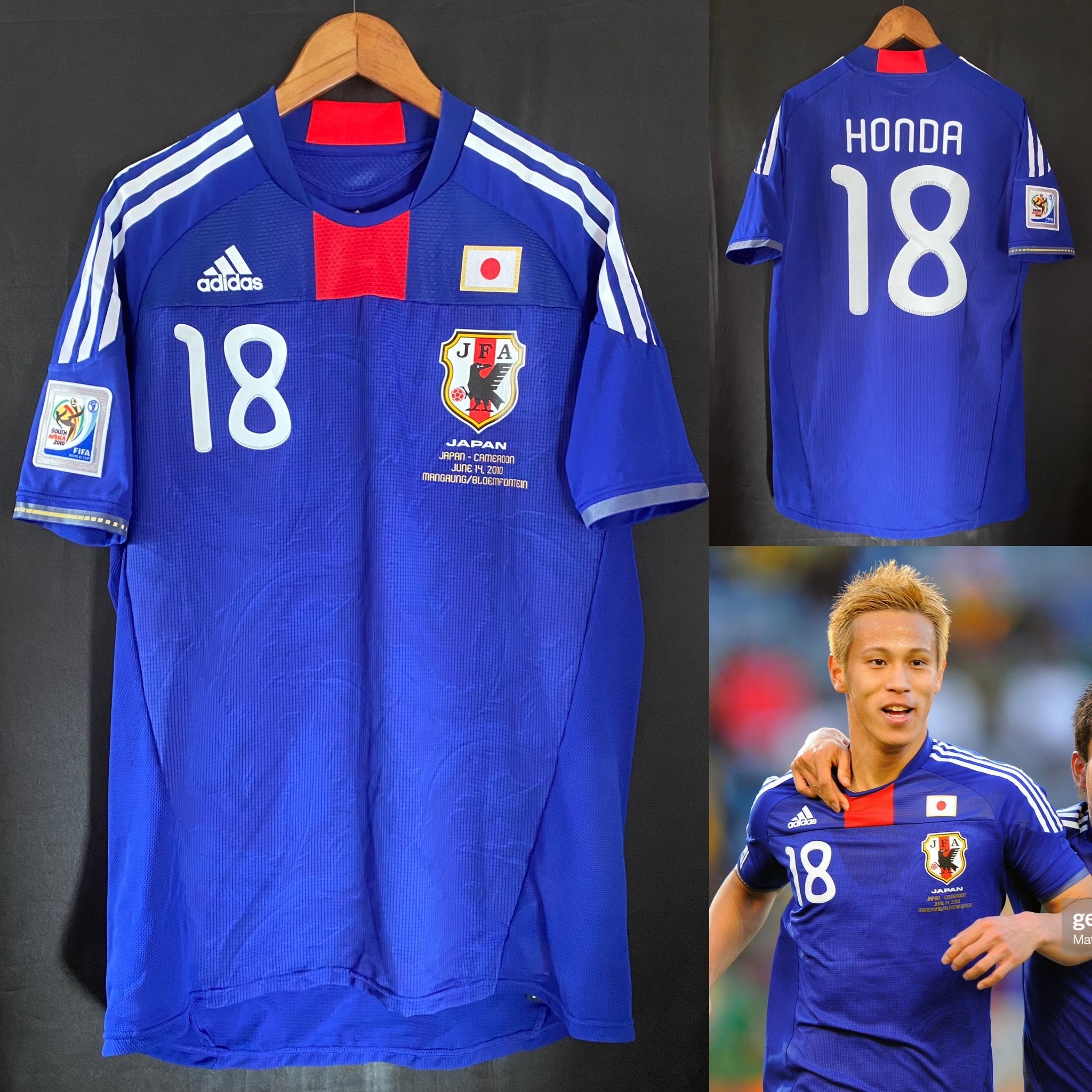 (更衣室版) 日本隊 2010 世界盃 Adidas 主場更衣室球員版球衣 #18 HONDA