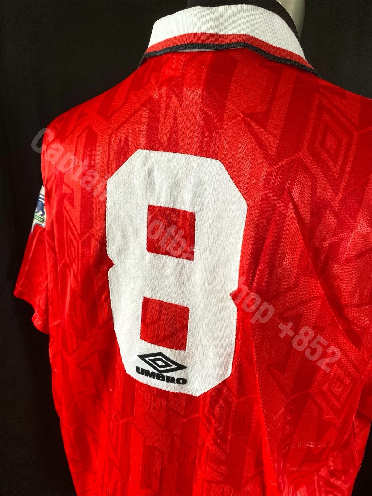 Manchester United 1992-1993 Umbro Home match worn issue