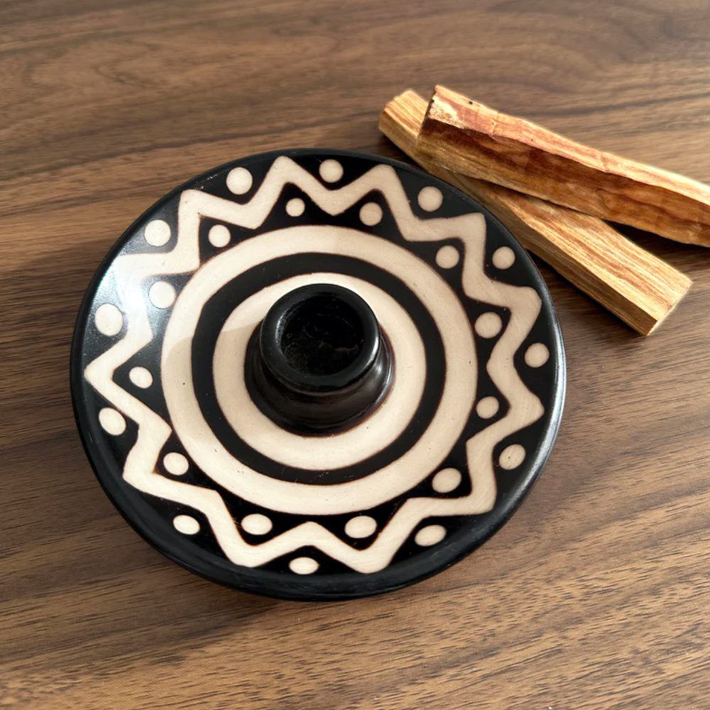 La Tienda - 秘魯陶瓷薰香盤 / 香薰座（黑晝 / 聖木條、香塔、香錐、香粉...等皆適用）