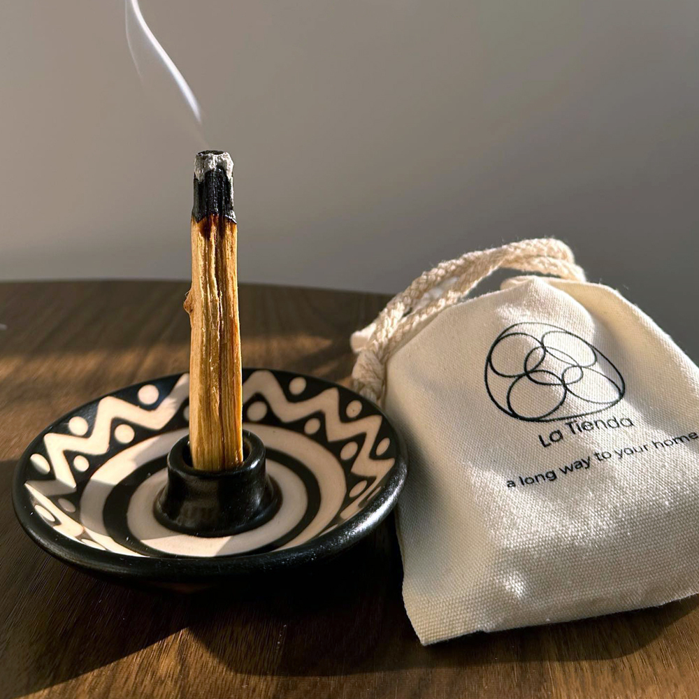 La Tienda - 秘魯陶瓷薰香盤 / 香薰座（黑晝 / 聖木條、香塔、香錐、香粉...等皆適用）