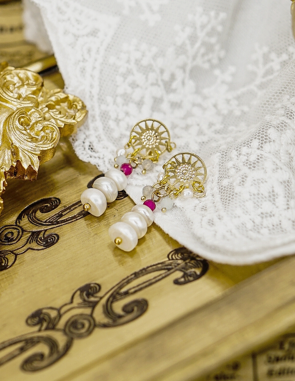 by mii✧日光照耀曼陀珠耳飾