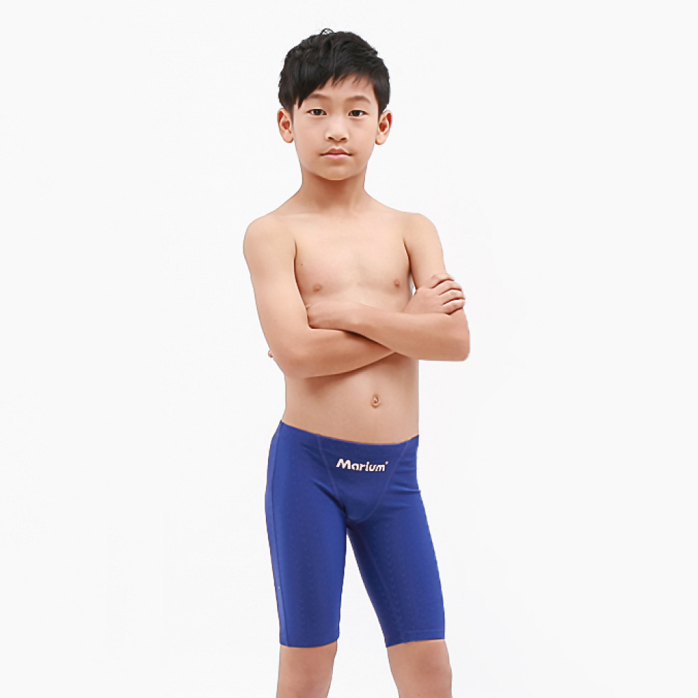 MAR-2140132J 小男競賽馬褲 - 魚鱗(寶藍)
